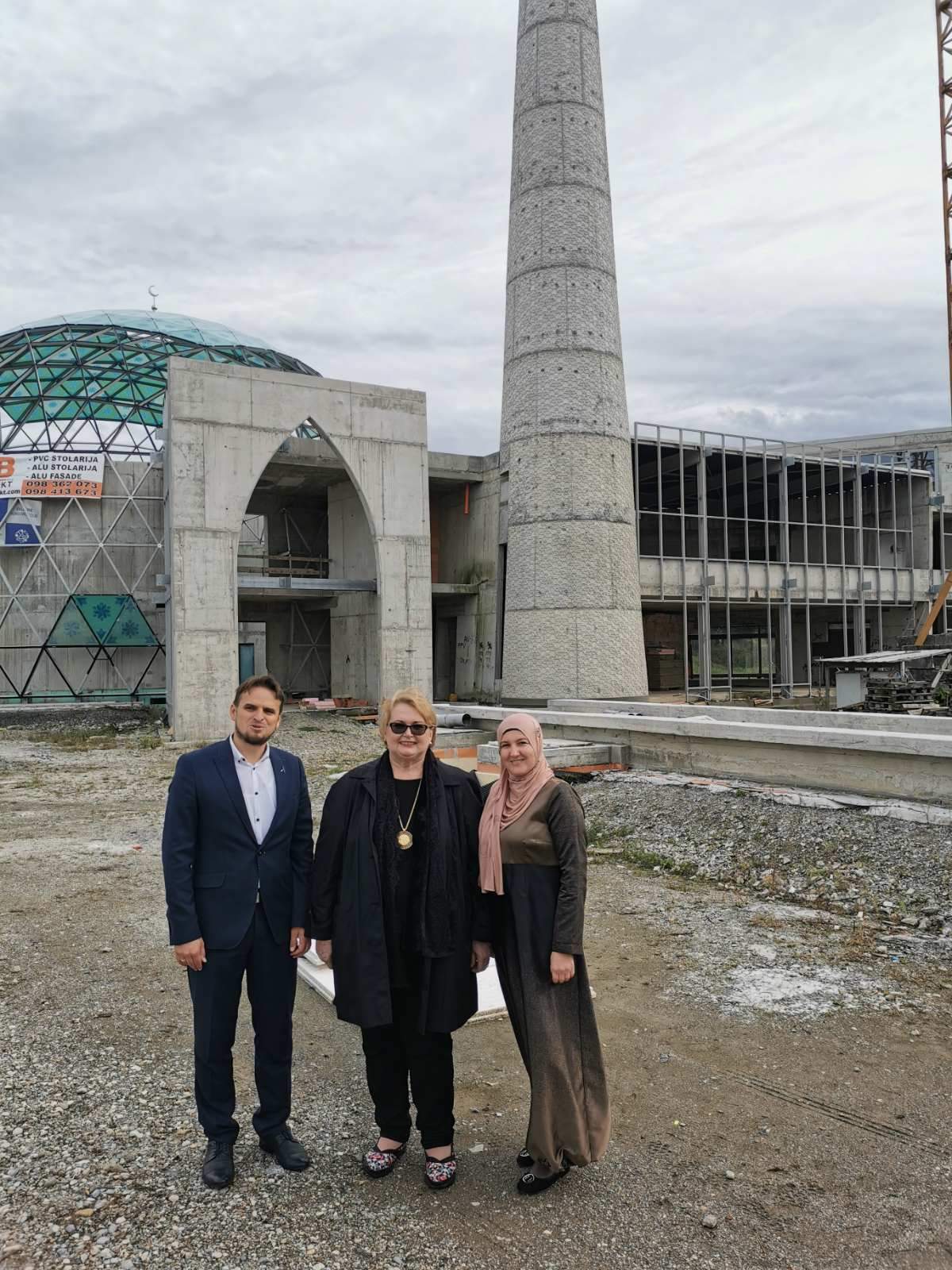 2020-09-27 Turković i Crnkić u IKC Sisak 02 - Ministrica vanjskih poslova Bisera Turković posjetila gradilište IKC Sisak